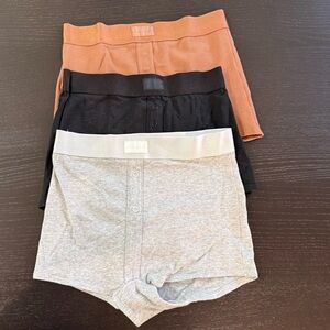Victoria’s Secret PINK - Boxer Briefs Set - Grey Black, Tan Small